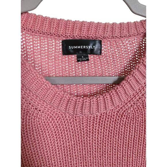 Summersalt The Flirty Ruffle Sleeve Sweater Relaxed Fit Size Small Pink - Picture 2 of 6